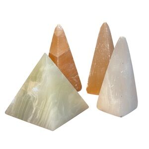 Set of Stones Calcite Pyramids